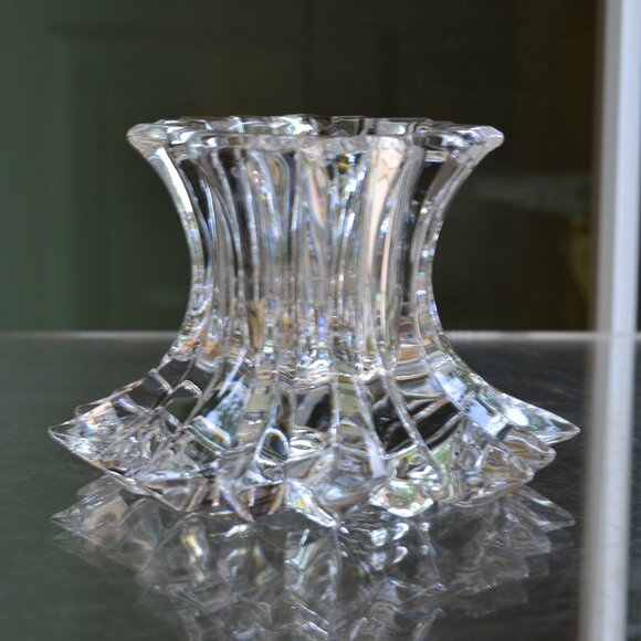 PartyLite Aurora Starburst Lead Crystal Pillar Candle Holder - Picture 2 of 7